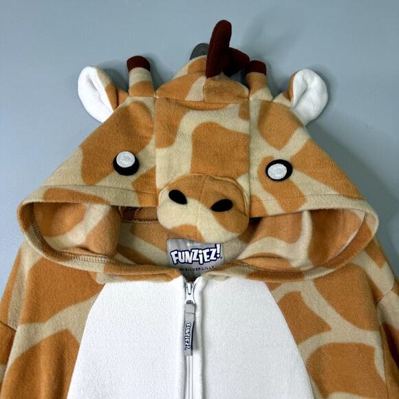 Funzies! Giraffe 1 Piece Union Suit Pajama Halloween Costume Cosplay Unisex Sz M - Picture 2 of 12